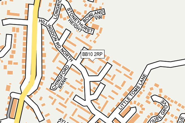 BB10 2RP map - OS OpenMap – Local (Ordnance Survey)