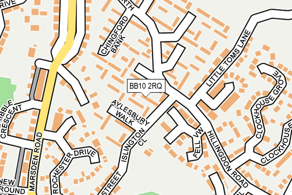 BB10 2RQ map - OS OpenMap – Local (Ordnance Survey)