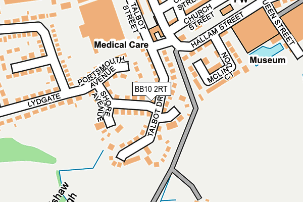 BB10 2RT map - OS OpenMap – Local (Ordnance Survey)