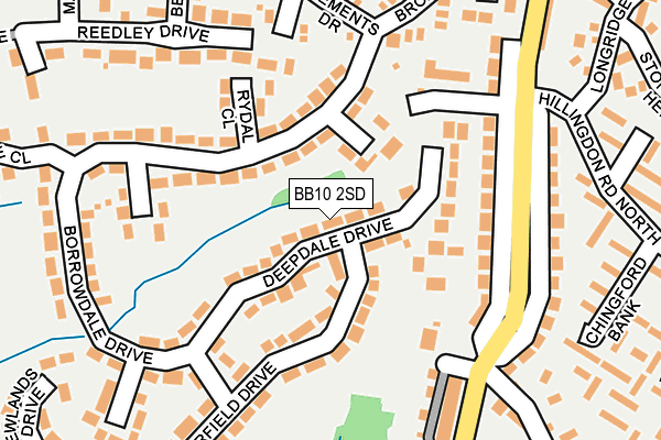 BB10 2SD map - OS OpenMap – Local (Ordnance Survey)