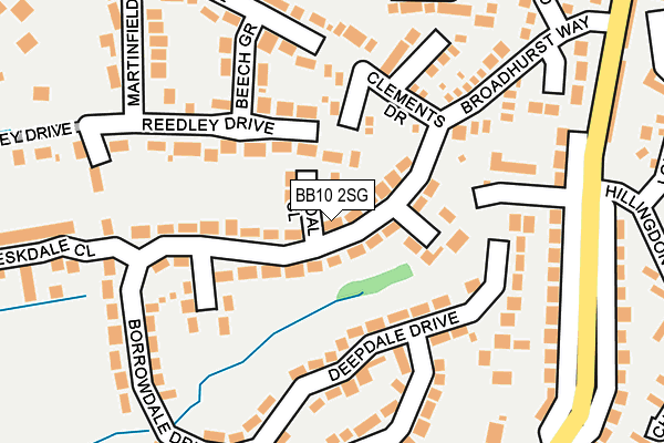 BB10 2SG map - OS OpenMap – Local (Ordnance Survey)