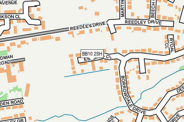 BB10 2SH map - OS OpenMap – Local (Ordnance Survey)