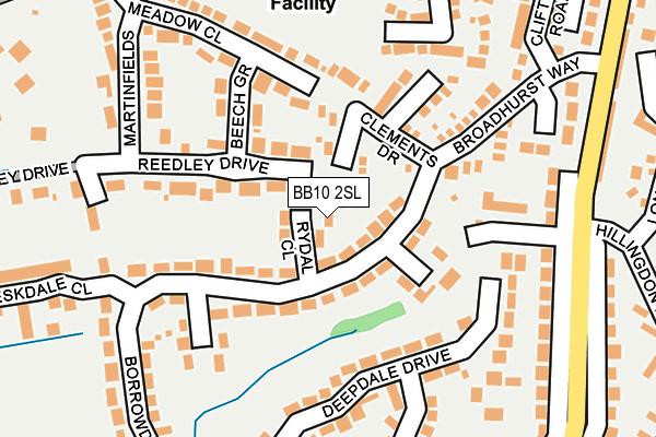 BB10 2SL map - OS OpenMap – Local (Ordnance Survey)