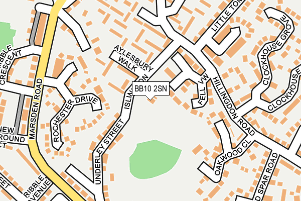 BB10 2SN map - OS OpenMap – Local (Ordnance Survey)
