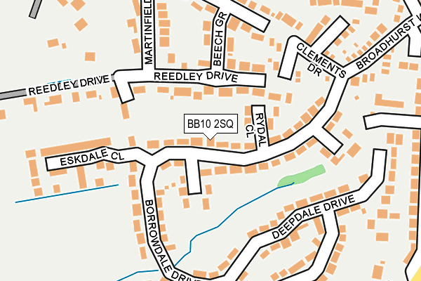 BB10 2SQ map - OS OpenMap – Local (Ordnance Survey)