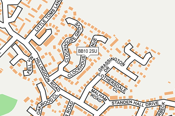 BB10 2SU map - OS OpenMap – Local (Ordnance Survey)