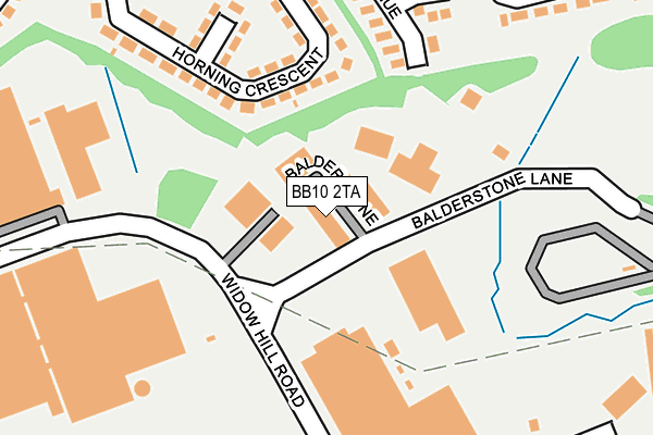 BB10 2TA map - OS OpenMap – Local (Ordnance Survey)
