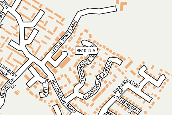 BB10 2UA map - OS OpenMap – Local (Ordnance Survey)