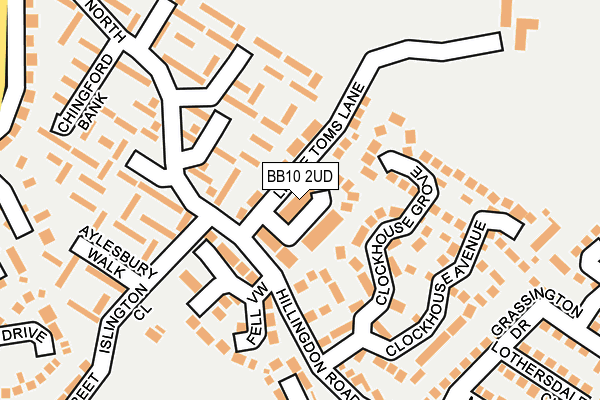 BB10 2UD map - OS OpenMap – Local (Ordnance Survey)