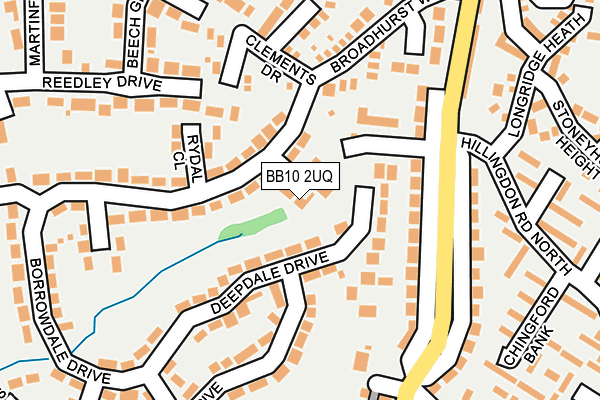 BB10 2UQ map - OS OpenMap – Local (Ordnance Survey)