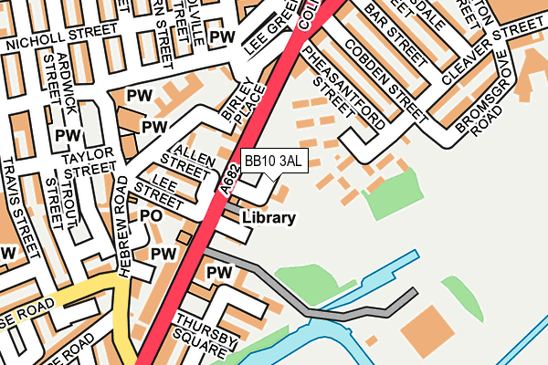 BB10 3AL map - OS OpenMap – Local (Ordnance Survey)