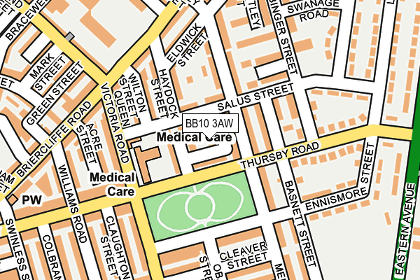 BB10 3AW map - OS OpenMap – Local (Ordnance Survey)