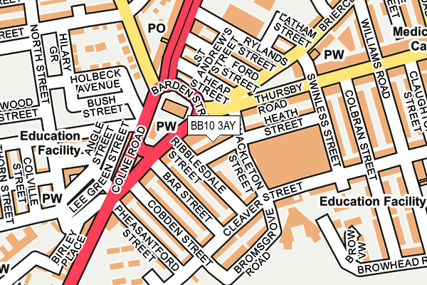 BB10 3AY map - OS OpenMap – Local (Ordnance Survey)