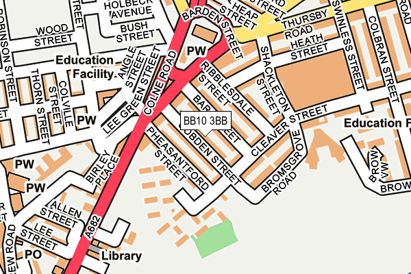 BB10 3BB map - OS OpenMap – Local (Ordnance Survey)