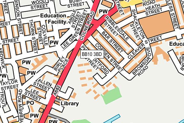 BB10 3BD map - OS OpenMap – Local (Ordnance Survey)