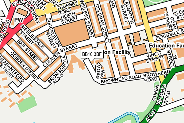 BB10 3BF map - OS OpenMap – Local (Ordnance Survey)
