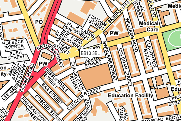 BB10 3BL map - OS OpenMap – Local (Ordnance Survey)