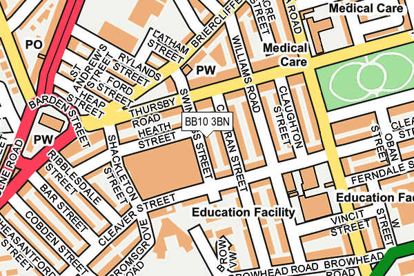 BB10 3BN map - OS OpenMap – Local (Ordnance Survey)