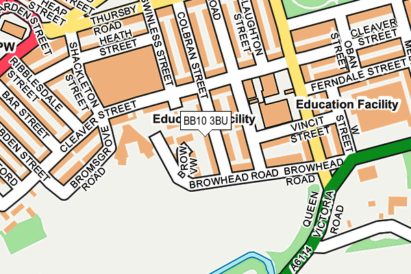 BB10 3BU map - OS OpenMap – Local (Ordnance Survey)
