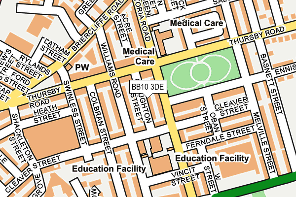 BB10 3DE map - OS OpenMap – Local (Ordnance Survey)