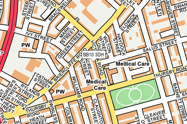 BB10 3DH map - OS OpenMap – Local (Ordnance Survey)