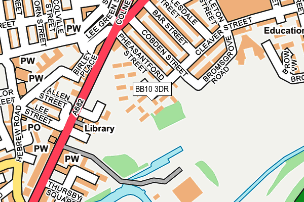BB10 3DR map - OS OpenMap – Local (Ordnance Survey)