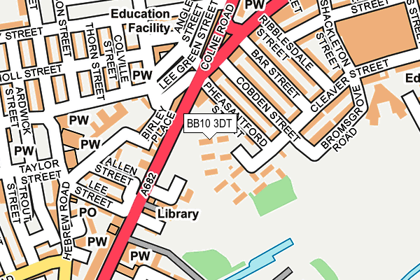 BB10 3DT map - OS OpenMap – Local (Ordnance Survey)