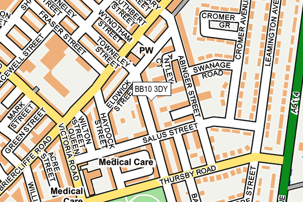BB10 3DY map - OS OpenMap – Local (Ordnance Survey)
