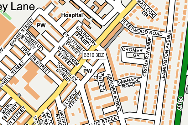 BB10 3DZ map - OS OpenMap – Local (Ordnance Survey)