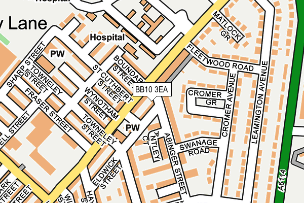 BB10 3EA map - OS OpenMap – Local (Ordnance Survey)