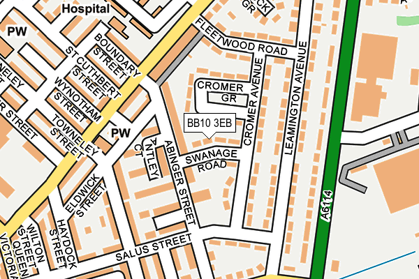 BB10 3EB map - OS OpenMap – Local (Ordnance Survey)