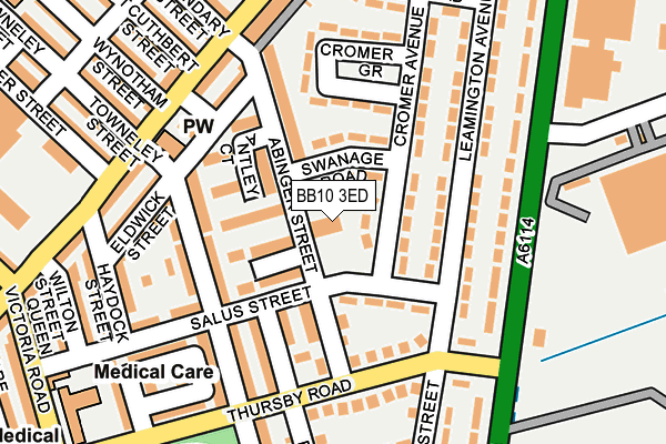 BB10 3ED map - OS OpenMap – Local (Ordnance Survey)