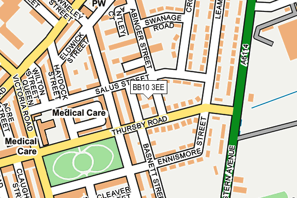 BB10 3EE map - OS OpenMap – Local (Ordnance Survey)