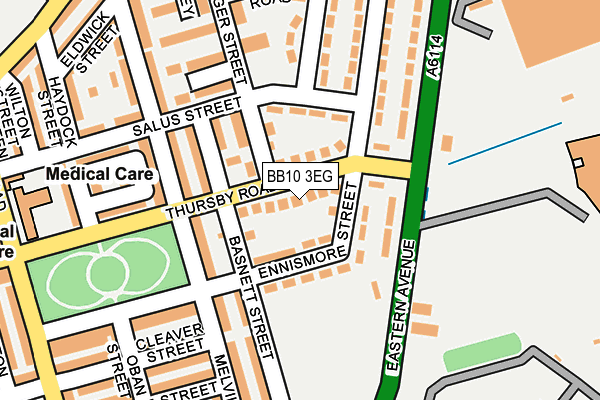 BB10 3EG map - OS OpenMap – Local (Ordnance Survey)