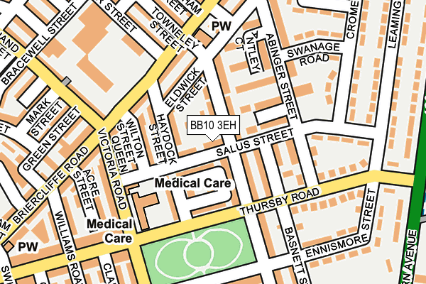 BB10 3EH map - OS OpenMap – Local (Ordnance Survey)