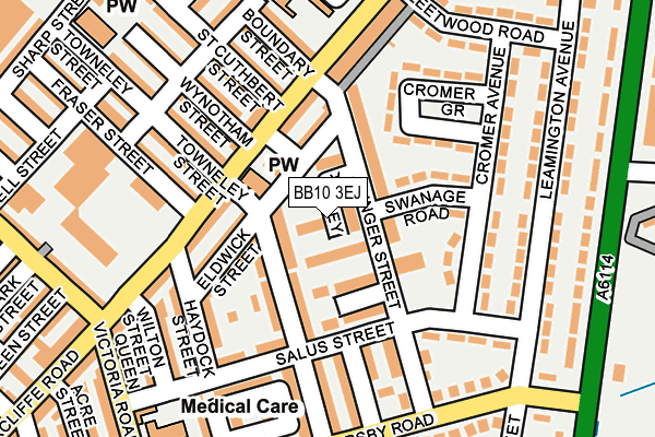 BB10 3EJ map - OS OpenMap – Local (Ordnance Survey)