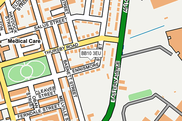 BB10 3EU map - OS OpenMap – Local (Ordnance Survey)