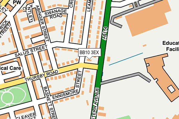 BB10 3EX map - OS OpenMap – Local (Ordnance Survey)