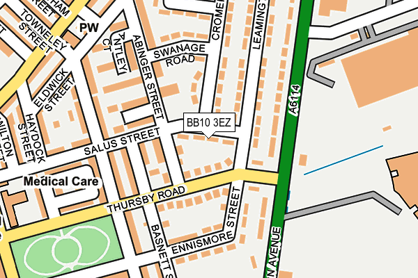 BB10 3EZ map - OS OpenMap – Local (Ordnance Survey)