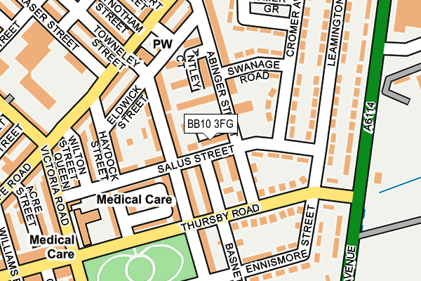 BB10 3FG map - OS OpenMap – Local (Ordnance Survey)