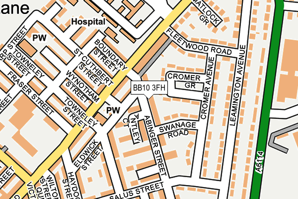 BB10 3FH map - OS OpenMap – Local (Ordnance Survey)