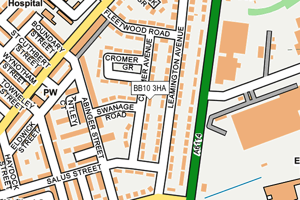 BB10 3HA map - OS OpenMap – Local (Ordnance Survey)