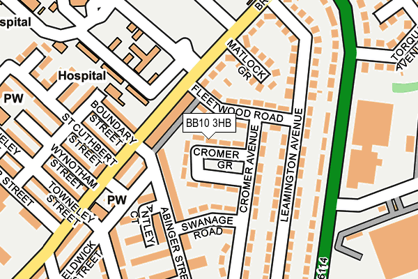 BB10 3HB map - OS OpenMap – Local (Ordnance Survey)