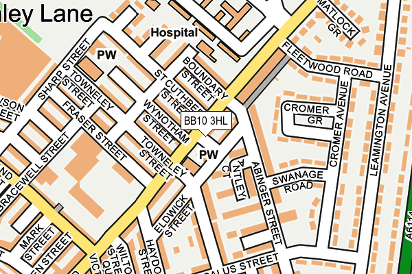 BB10 3HL map - OS OpenMap – Local (Ordnance Survey)