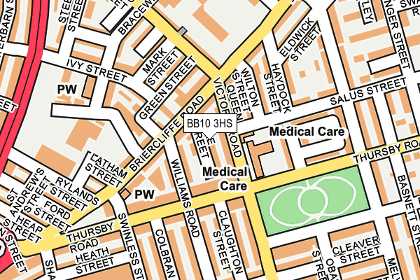 BB10 3HS map - OS OpenMap – Local (Ordnance Survey)