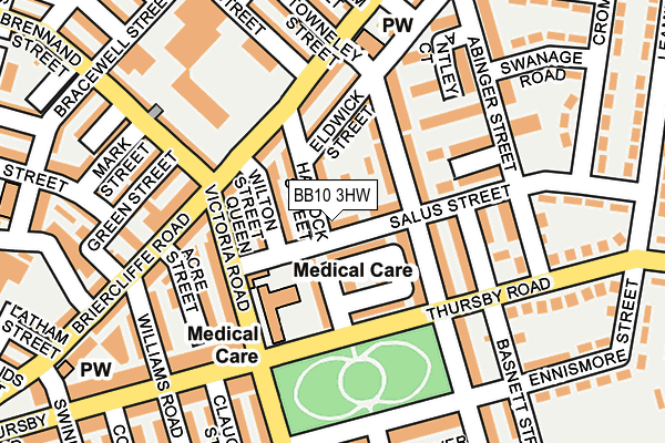 BB10 3HW map - OS OpenMap – Local (Ordnance Survey)