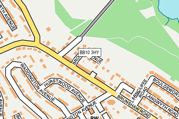 BB10 3HY map - OS OpenMap – Local (Ordnance Survey)