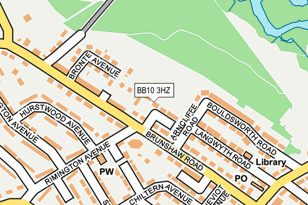 BB10 3HZ map - OS OpenMap – Local (Ordnance Survey)
