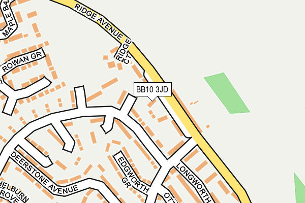BB10 3JD map - OS OpenMap – Local (Ordnance Survey)
