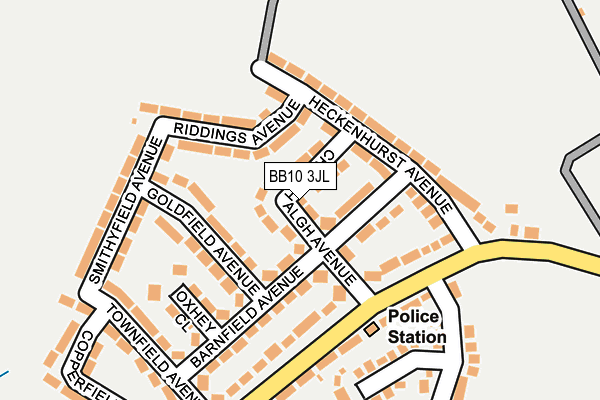 BB10 3JL map - OS OpenMap – Local (Ordnance Survey)